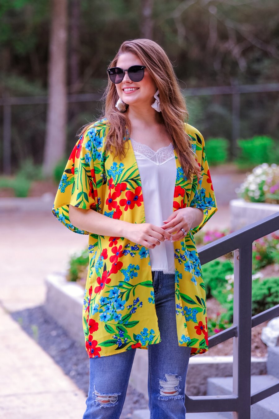 Walking On Sunshine Floral Kimono - Jess Lea Wholesale