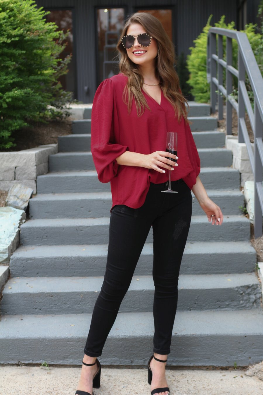 Jamie Balloon Sleeve Top - Jess Lea Wholesale