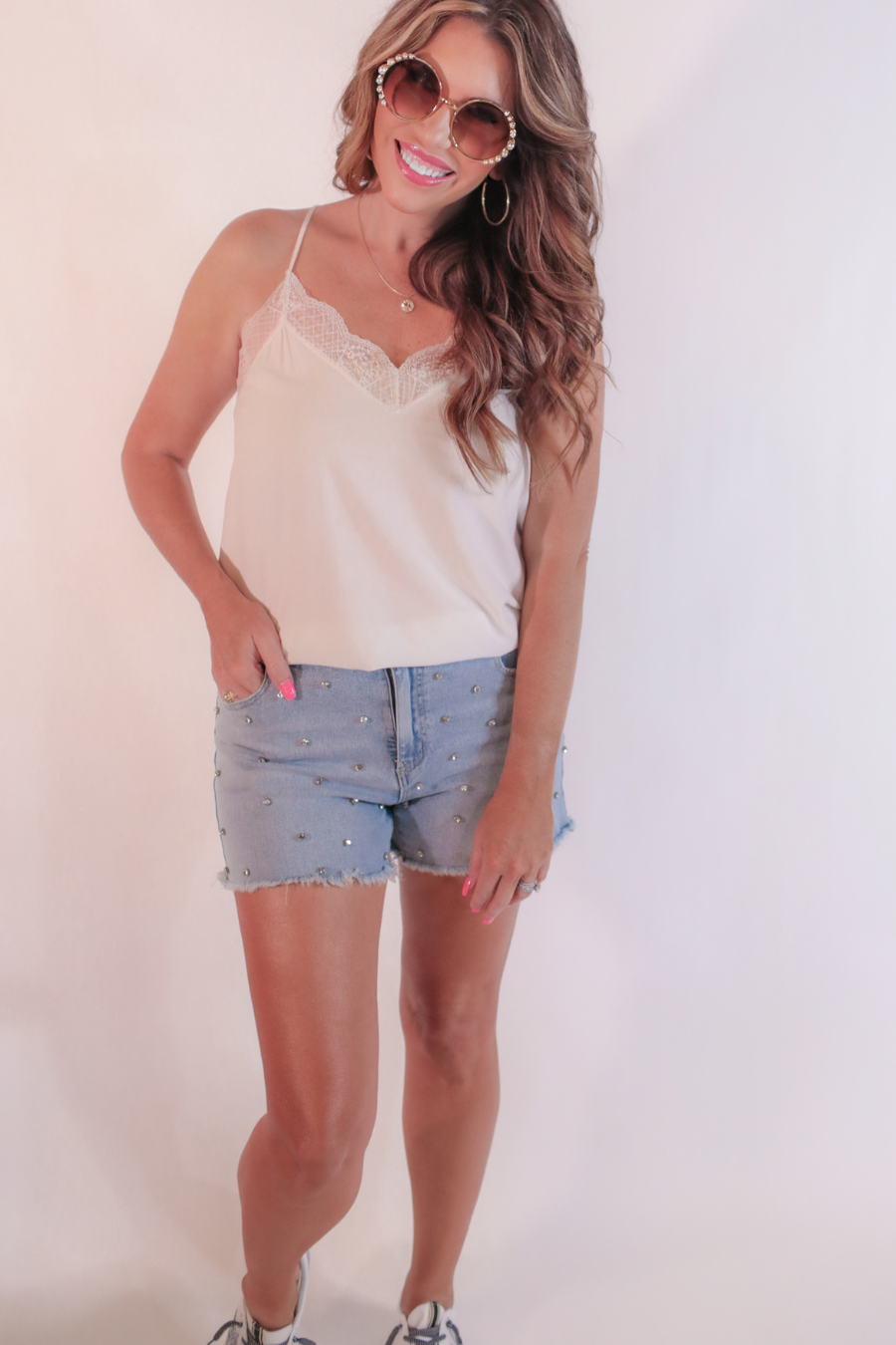 Reese Rhinestone Shorts - Jess Lea Wholesale