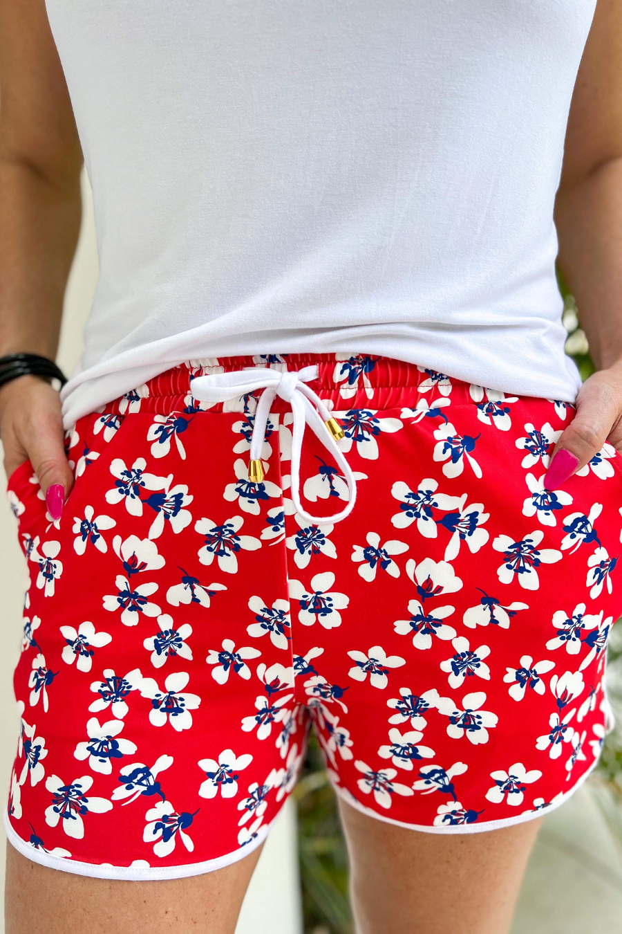Rebel Floral Drawstring Everyday Shorts - Jess Lea Wholesale