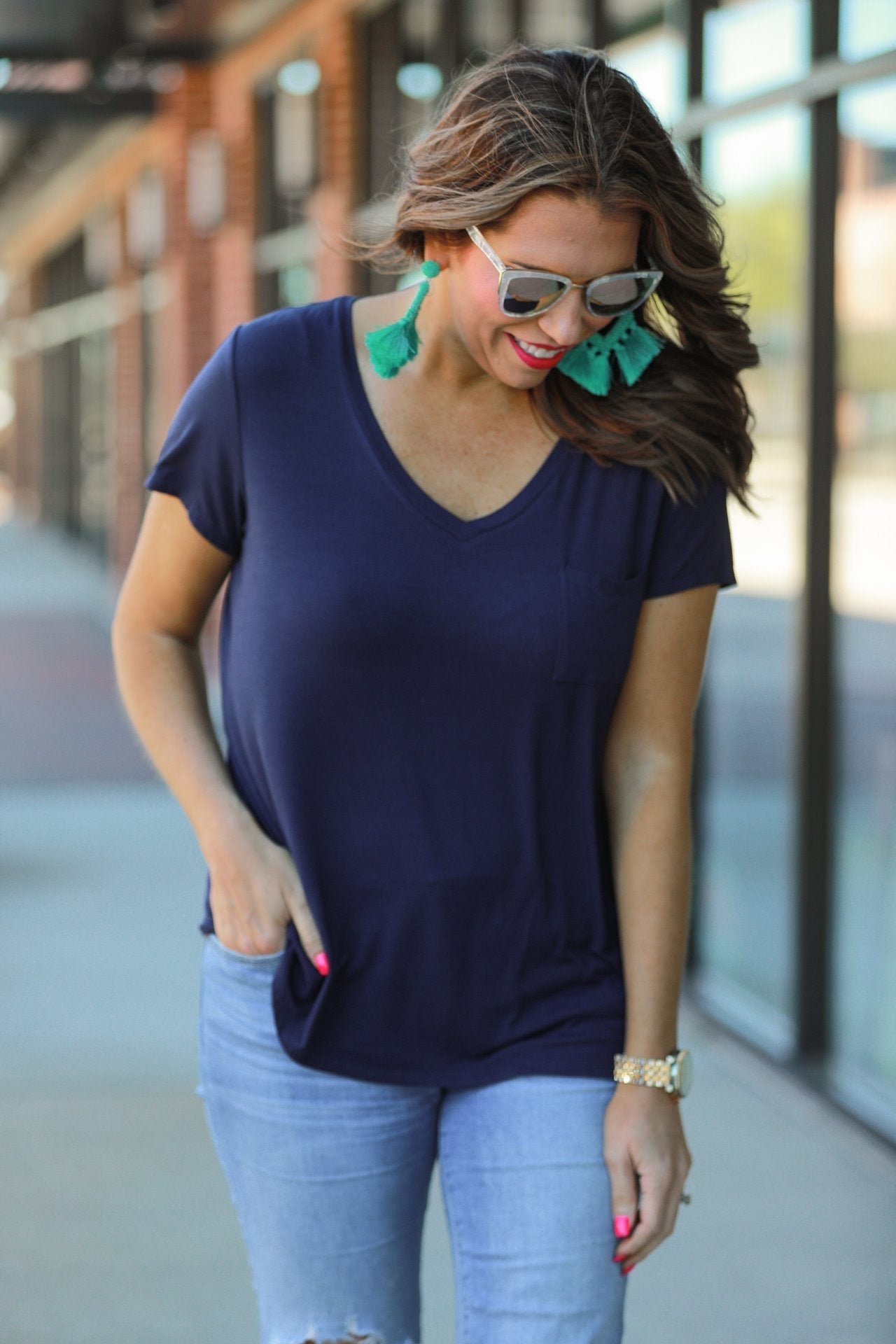 Jess Lea Basic Pocket Tee - Jess Lea Wholesale