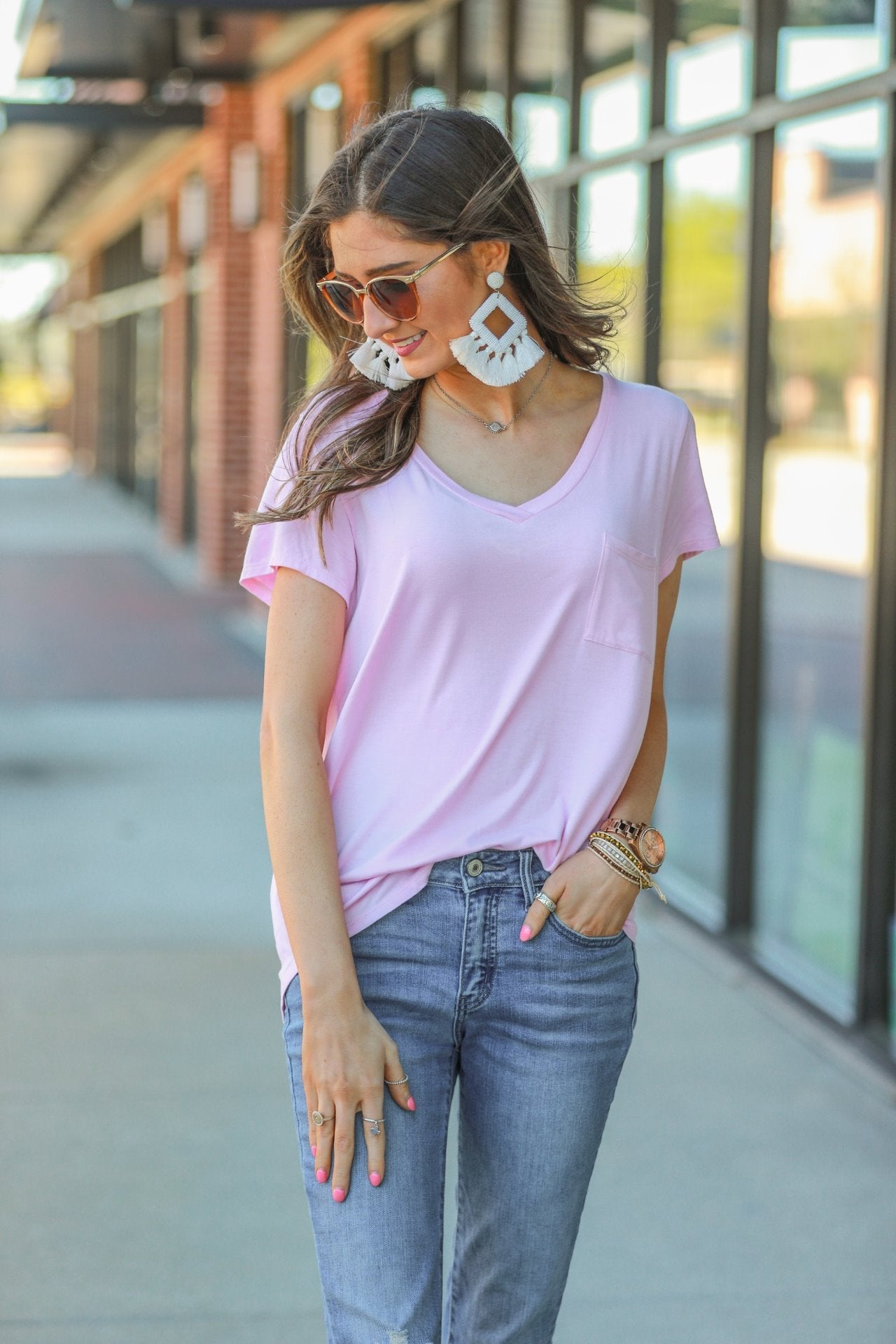Jess Lea Basic Pocket Tee - Jess Lea Wholesale