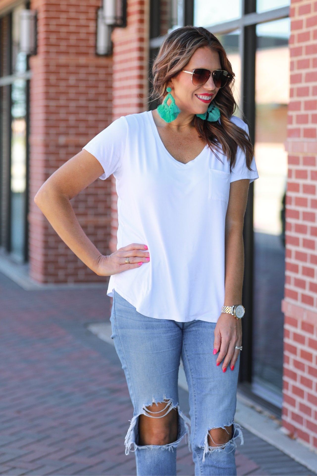 Jess Lea Basic Pocket Tee - Jess Lea Wholesale