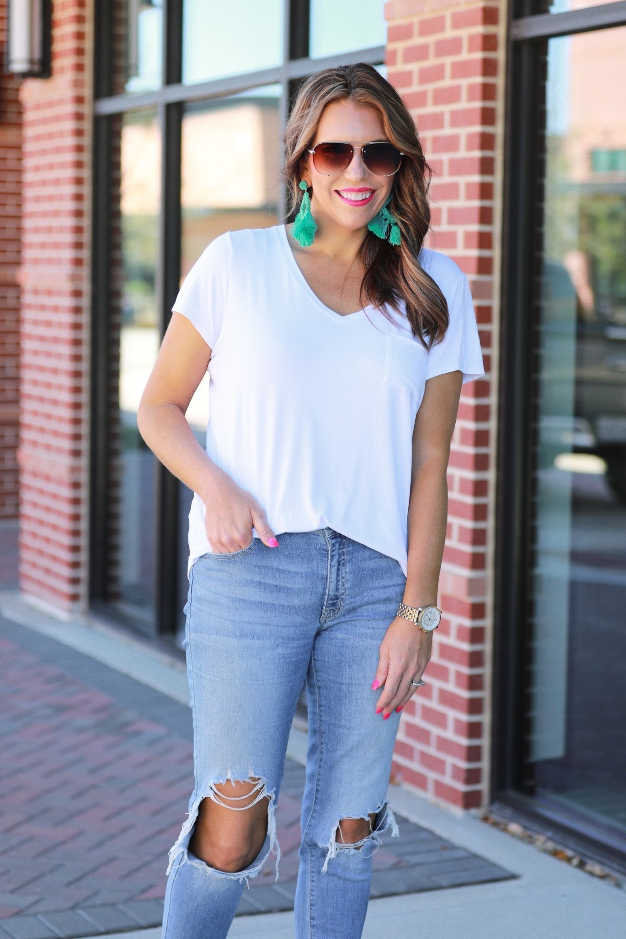 Jess Lea Basic Pocket Tee - Jess Lea Wholesale