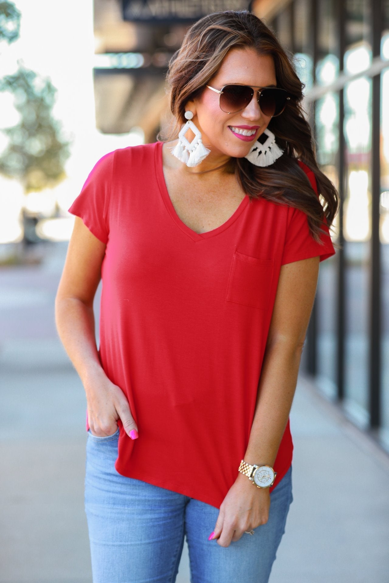 Jess Lea Basic Pocket Tee - Jess Lea Wholesale