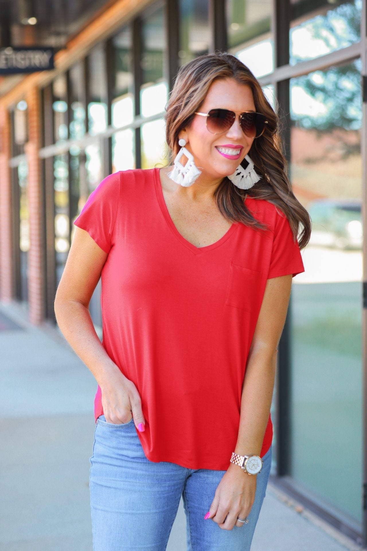 Jess Lea Basic Pocket Tee - Jess Lea Wholesale