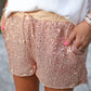 VIP Status Sequin Drawstring Shorts - Jess Lea Wholesale