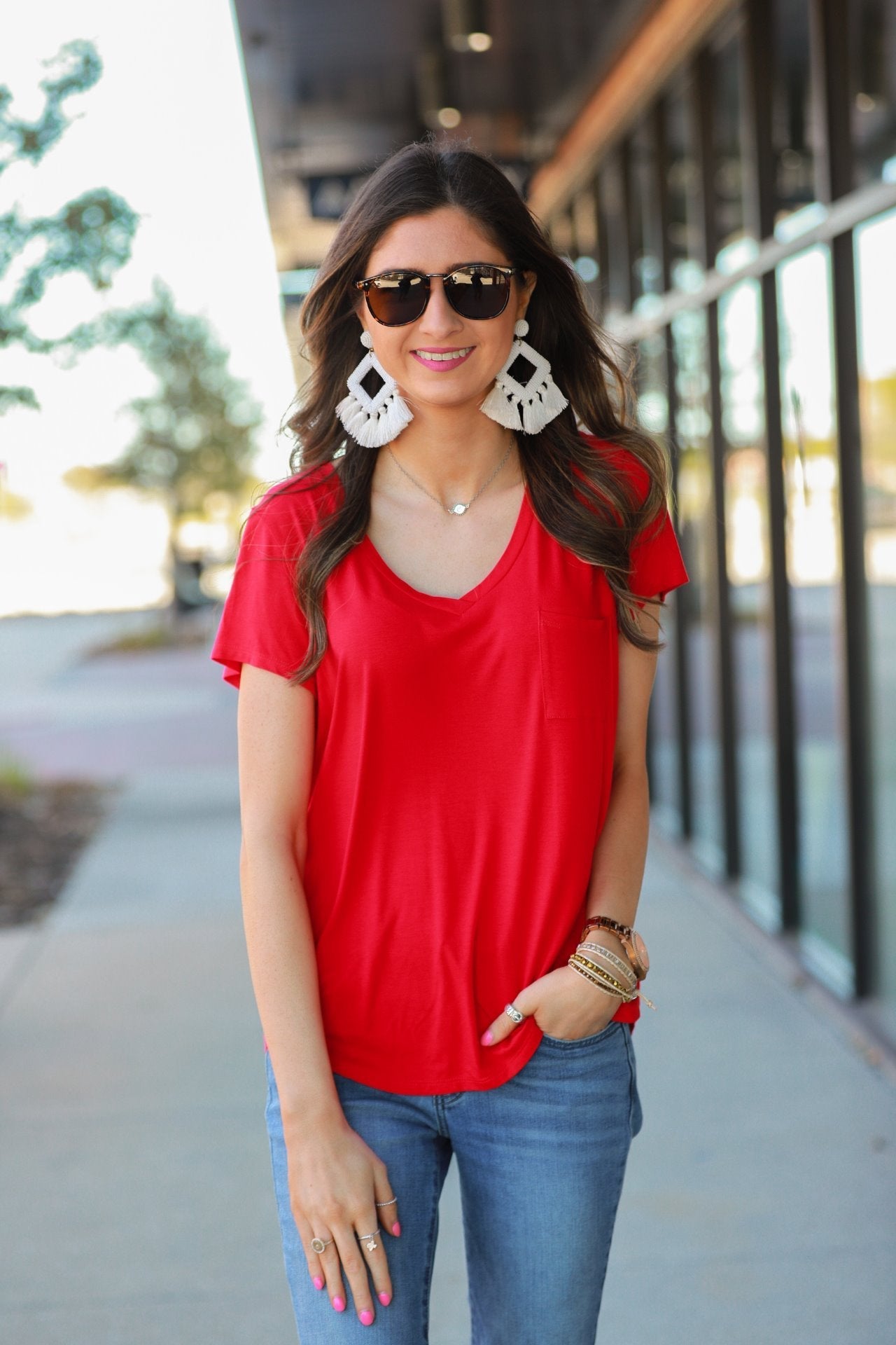 Jess Lea Basic Pocket Tee - Jess Lea Wholesale