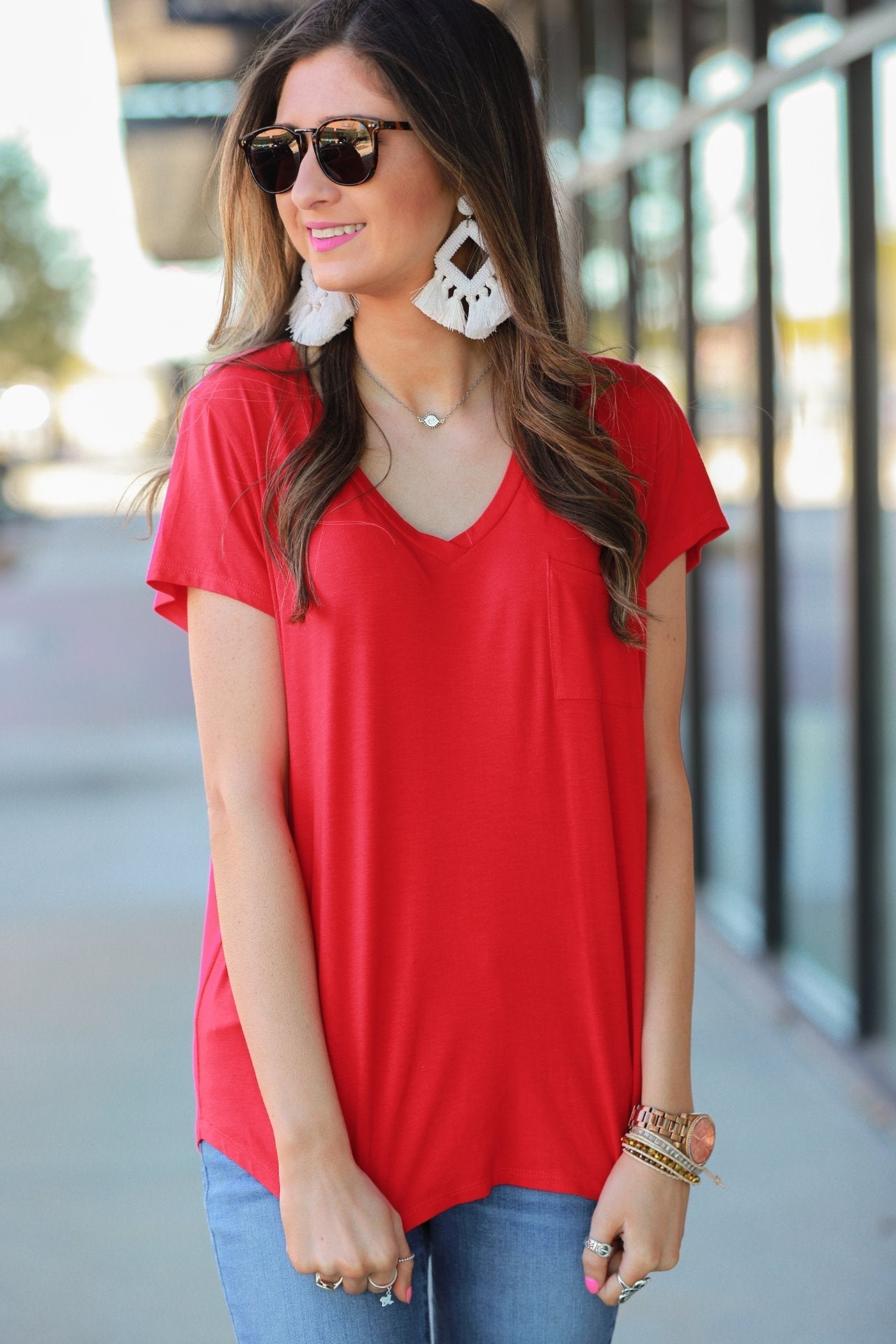 Jess Lea Basic Pocket Tee - Jess Lea Wholesale