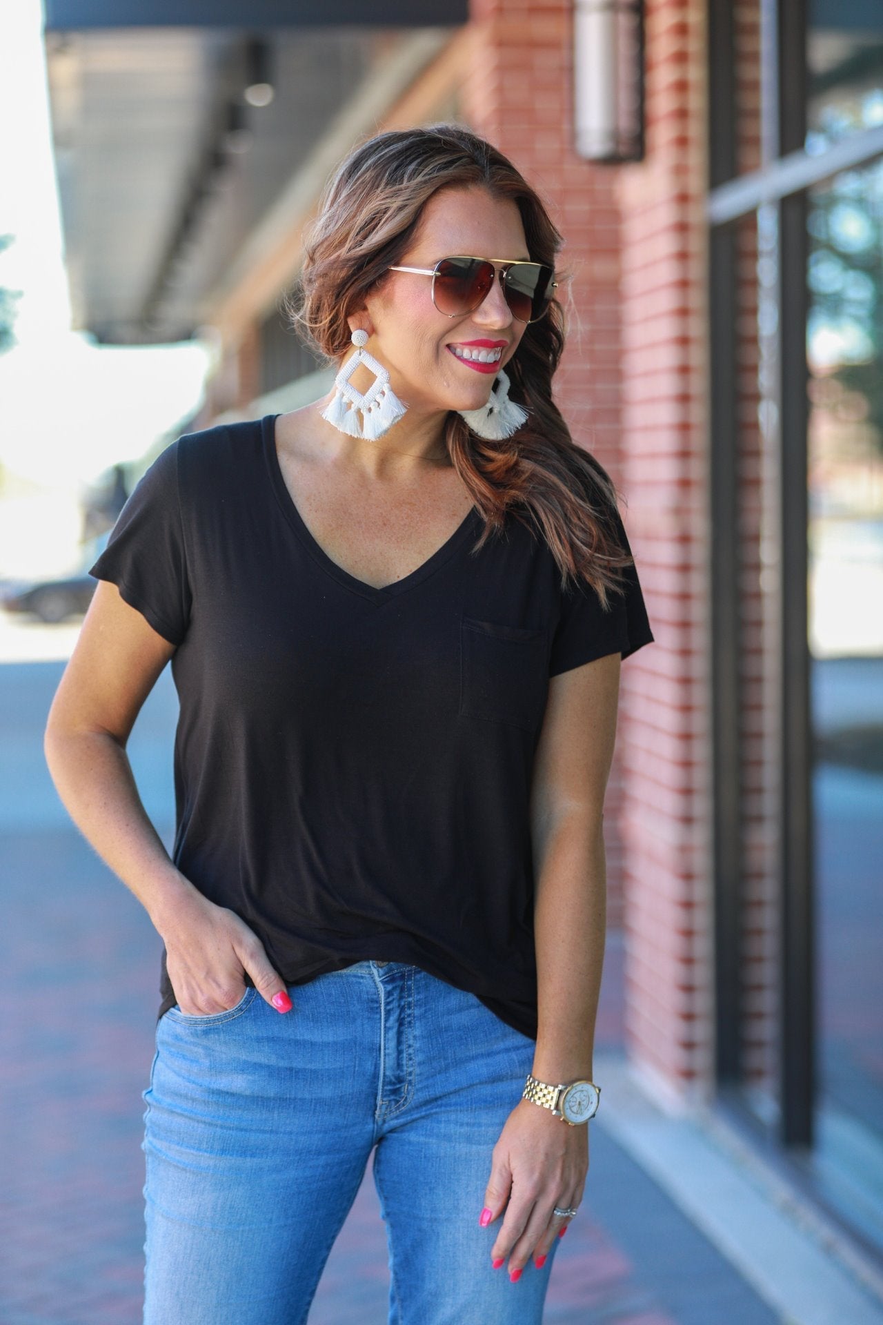 Jess Lea Basic Pocket Tee - Jess Lea Wholesale